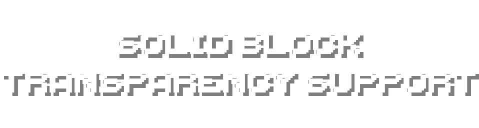 Solid Block Transparency Support Logo